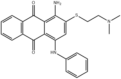 1-amino-4-anilino-2-[[2-(dimethylamino)ethyl]thio]anthraquinone 结构式