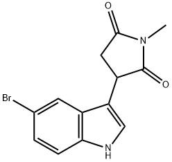 3-(5-BROMO-1H-INDOL-3-YL)-1-METHYLPYRROLIDINE-2,5-DIONE 结构式