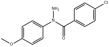 4-氯苯甲酸1-(4-甲氧苯基)酰肼 结构式