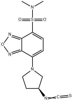 (S)-(+)-4-(N,N-二甲氨基磺酰)-7-(3-异硫氰酸基吡咯烷-1-基)-2,1,3-苯并恶二唑[用于高效液相色谱标记] 结构式