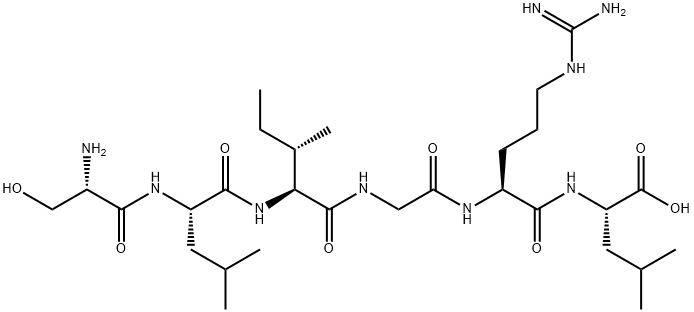 H-丝氨酰亮氨酰异亮氨酰甘氨酰精氨酰亮氨酰-OH 结构式