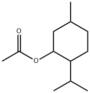 [1R-(1α,2β,5α)]-乙酸-5-甲基-2-(1-甲基乙基)环己酯 结构式