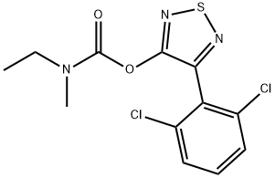 4-(2,6-Dichlorophenyl)-1,2,5-thiadiazol-3-yl-N-methyl, N-ethylcarbamat e 结构式