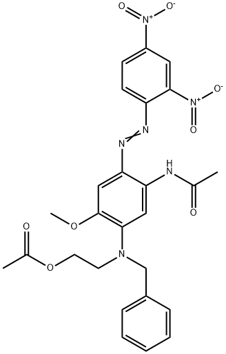 N-[5-[[2-(乙酰氧基)乙基](苯甲基)氨基]-2-[(2,4-二硝基苯基)偶氮]-4-甲氧基苯基]乙酰胺 结构式