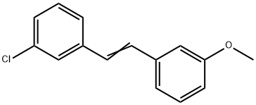 3-氯-3'-甲氧基二苯乙烯 结构式