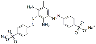 二钠4,4'-[(2,4-二氨基-5-甲基-1,3-亚苯基)二(偶氮)]二[苯磺酸酯] 结构式