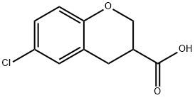 6-氯苯并二氢吡喃-3-甲酸 结构式