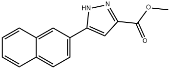 5-萘-2-基-1H-吡唑-3-羧酸甲酯 结构式
