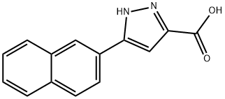 5-NAPHTHALEN-2-YL-1H-PYRAZOLE-3-CARBOXYLIC ACID 结构式