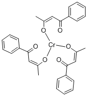 苯甲酰丙酮铬(III) 结构式