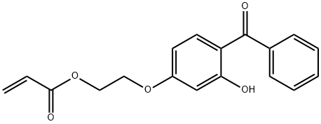 2-丙烯酸 2-(4-苯甲酰-3-羟基苯氧基)乙基酯 结构式