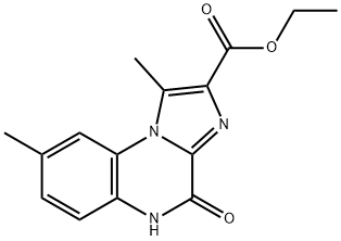 4,5-二氢-1,8-二甲基-4-氧代咪唑并[1,2-A]喹喔啉-2-甲酸乙酯 结构式