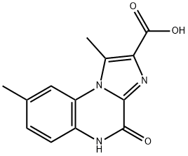 1,8-二甲基-4-氧代-4,5-二氢咪唑并[1,2-A]喹喔啉-2-羧酸 结构式