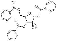 2-甲基-1,3,5-三-O-苯甲酰基-alpha-D-呋喃核糖苷 结构式