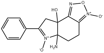 8aH-Pyrrolo[3,2-e]-2,1,3-benzoxadiazol-8a-ol,5a-amino-4,5,5a,8-tetrahydro-7-phenyl-,3,6-dioxide(9CI) 结构式