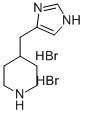 4-(1H-咪唑基-4-甲基)哌啶二氢溴酸盐 结构式