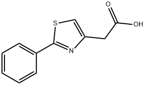 2-苯基-4-噻唑乙酸 结构式