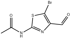 N-(5-溴-4-甲酰基-1,3-噻唑-2-基)乙酰胺 结构式
