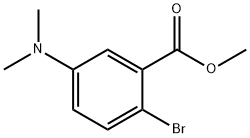 2-溴-5-二甲氨基苯甲酸甲酯 结构式