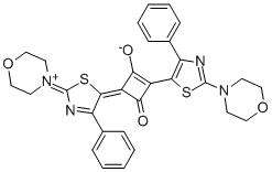 1,3-双(2-吗啉基-4-苯基-1,3-噻唑-5-基)-2-氧代-环丁烯基-4-醇酸盐 结构式