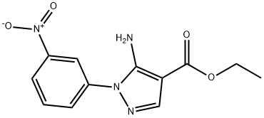 5-氨基-1-(3-硝基苯基)吡唑-4-甲酸乙酯 结构式