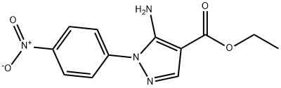 5-氨基-1-(4-硝基苯基)吡唑-4-甲酸乙酯 结构式