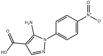 5-氨基-1-(4-硝基苯基)-1H-吡唑-4-羧酸 结构式
