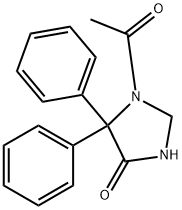 1-Acetyl-5,5-diphenyl-4-imidazolidinone 结构式