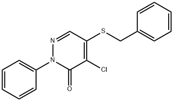 5-(BENZYLTHIO)-4-CHLORO-2-PHENYLPYRIDAZIN-3(2H)-ONE 结构式