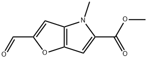 METHYL 2-FORMYL-4-METHYL-4H-FURO[3,2-B]PYRROLE-5-CARBOXYLATE 结构式