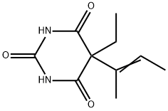 5-Ethyl-5-(1-methyl-1-propenyl)barbituric acid 结构式