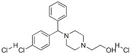 4-[(4-氯苯基)苯甲基]-1-哌啶乙醇二盐酸盐 结构式