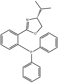 (R)-(+)-2-[2-(二苯基膦)苯基]-4-异丙基-2-噁唑啉 结构式