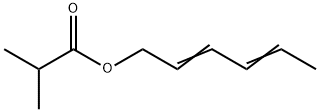 2-甲基丙酸-2,4-己二烯基酯 结构式