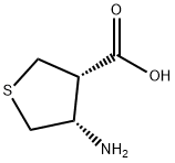 3-Thiophenecarboxylicacid,4-aminotetrahydro-,cis-(9CI) 结构式