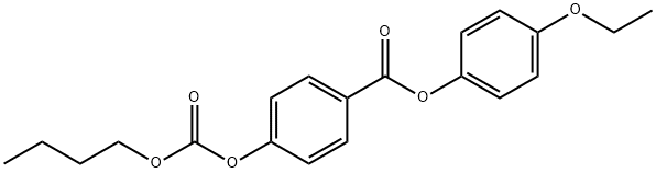 4-(4-乙氧基苯氧基羰基)苯基碳酸丁酯 结构式