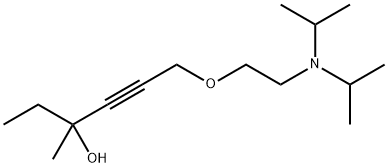 4-Hexyn-3-ol, 3-methyl-6-[2-(diisopropylamino)ethoxy]- 结构式