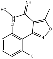 3-(2,6-二氯苯基)-N-羟基-5-甲基异噁唑-4-羧酰胺 结构式