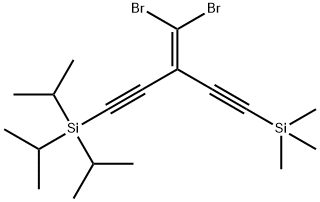(3-(二溴甲基)-5-(三异丙硅基)-1,4-二戊炔三甲基硅烷 结构式