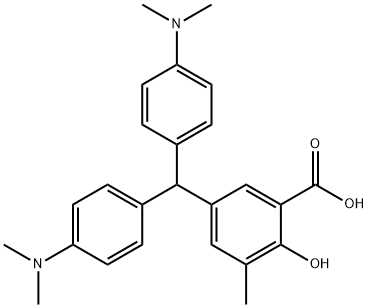 2-Hydroxy-5-[bis[4-(dimethylamino)phenyl]methyl]-3-methylbenzoic acid 结构式