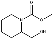 1-Piperidinecarboxylic  acid,  2-(hydroxymethyl)-,  methyl  ester 结构式