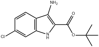 3-AMINO-6-CHLORO-1H-INDOLE-2-CARBOXYLIC ACID TERT-BUTYL ESTER 结构式