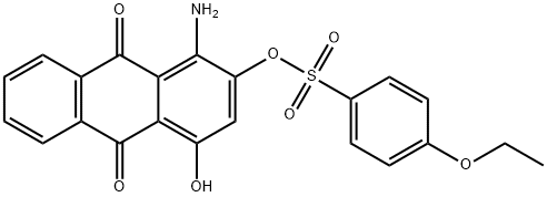 1-amino-9,10-dihydro-4-hydroxy-9,10-dioxo-2-anthryl 4-ethoxybenzenesulphonate 结构式