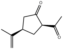 Cyclopentanone, 2-acetyl-4-(1-methylethenyl)-, (2R-cis)- (9CI) 结构式