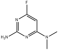 2-氨基-4-二甲基氨基-6-氟嘧啶 结构式