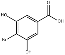 4-溴-3,5-二羟基苯甲酸 结构式