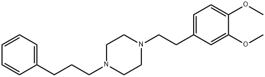 1-[2-(3,4-二甲氧基苯基)乙基]-4-(3-苯基丙基)哌嗪 结构式