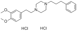1-[2-(3,4-二甲氧基苯基)乙基]-4-(3-苯基丙基)哌嗪盐酸盐 结构式