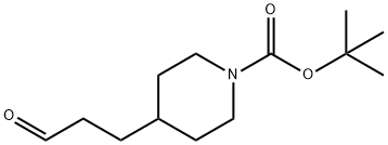 4-(3-氧代丙基)哌啶-1-羧酸叔丁酯 结构式