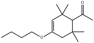 1-(4-butoxy-2,2,6,6-tetramethyl-3-cyclohexen-1-yl)ethan-1-one 结构式
